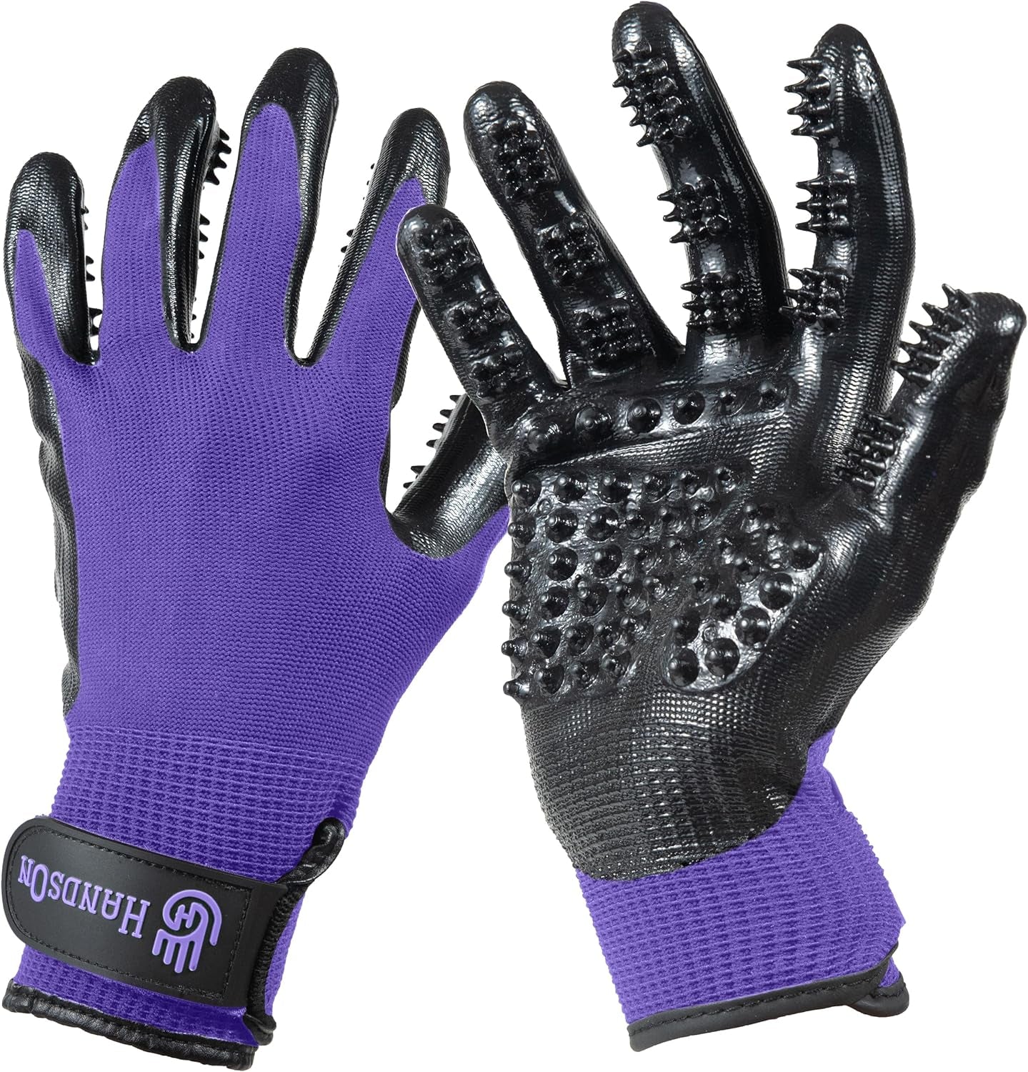 Pet Grooming Gloves – Award-Winning Shedding, Bathing & Hair Remover Mitts, Gentle Brush for Dogs & Cats