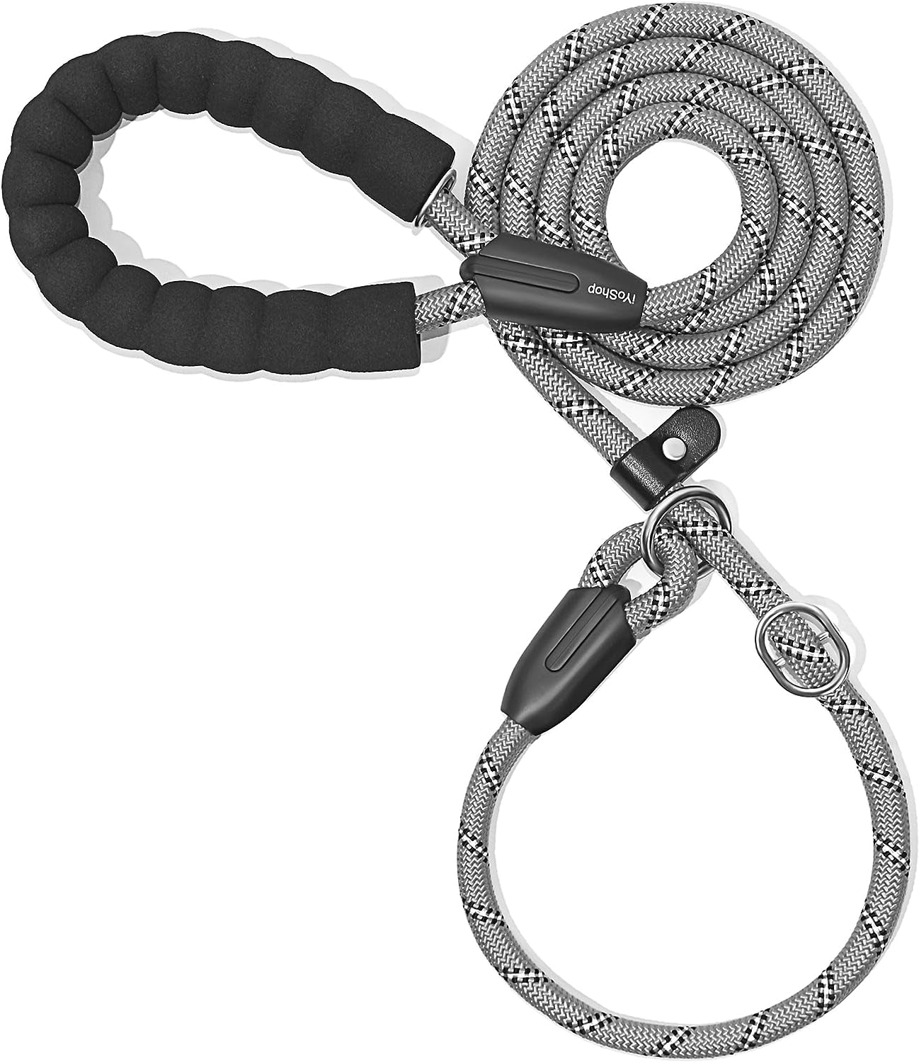 Durable Slip Lead Dog Leash with Padded Handle & Reflective Threads – No-Pull Training Leash for Dogs (3/8" x 6 FT)