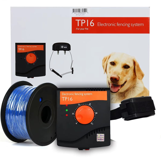 Pet Electric Fence System – Rechargeable Waterproof Dog Training Collar with 6-Level Adjustable Correction & Wired Containment System
