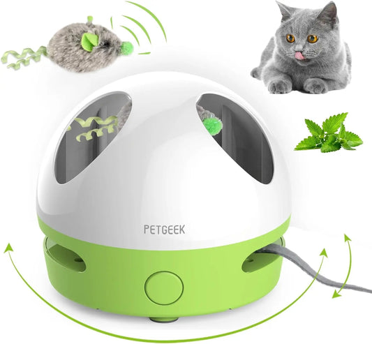 Automatic Cat Toy – Squeaky Hide-and-Seek Mouse with Catnip for Indoor Play