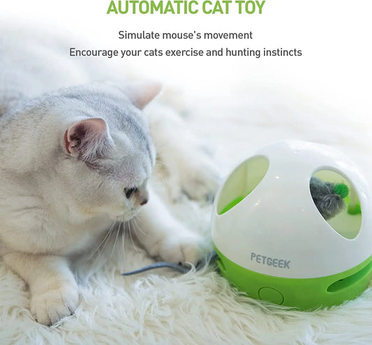 Automatic Cat Toy – Squeaky Hide-and-Seek Mouse with Catnip for Indoor Play
