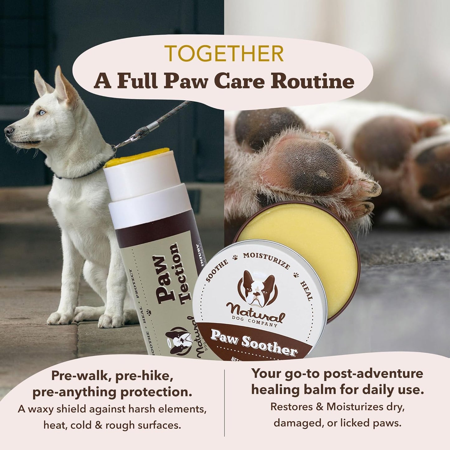 Dog Paw Balm – Moisturizing Paw Protector Stick for Dry, Cracked Pads, Weather Protection & Itch Relief