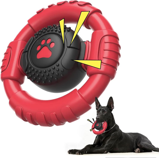 Indestructible Dog Chew Toy for Aggressive Chewers – Durable Nylon Squeaky Toy for Medium & Large Dogs, Extreme Tough Chew Toy to Keep Dogs Busy and Relieve Boredom
