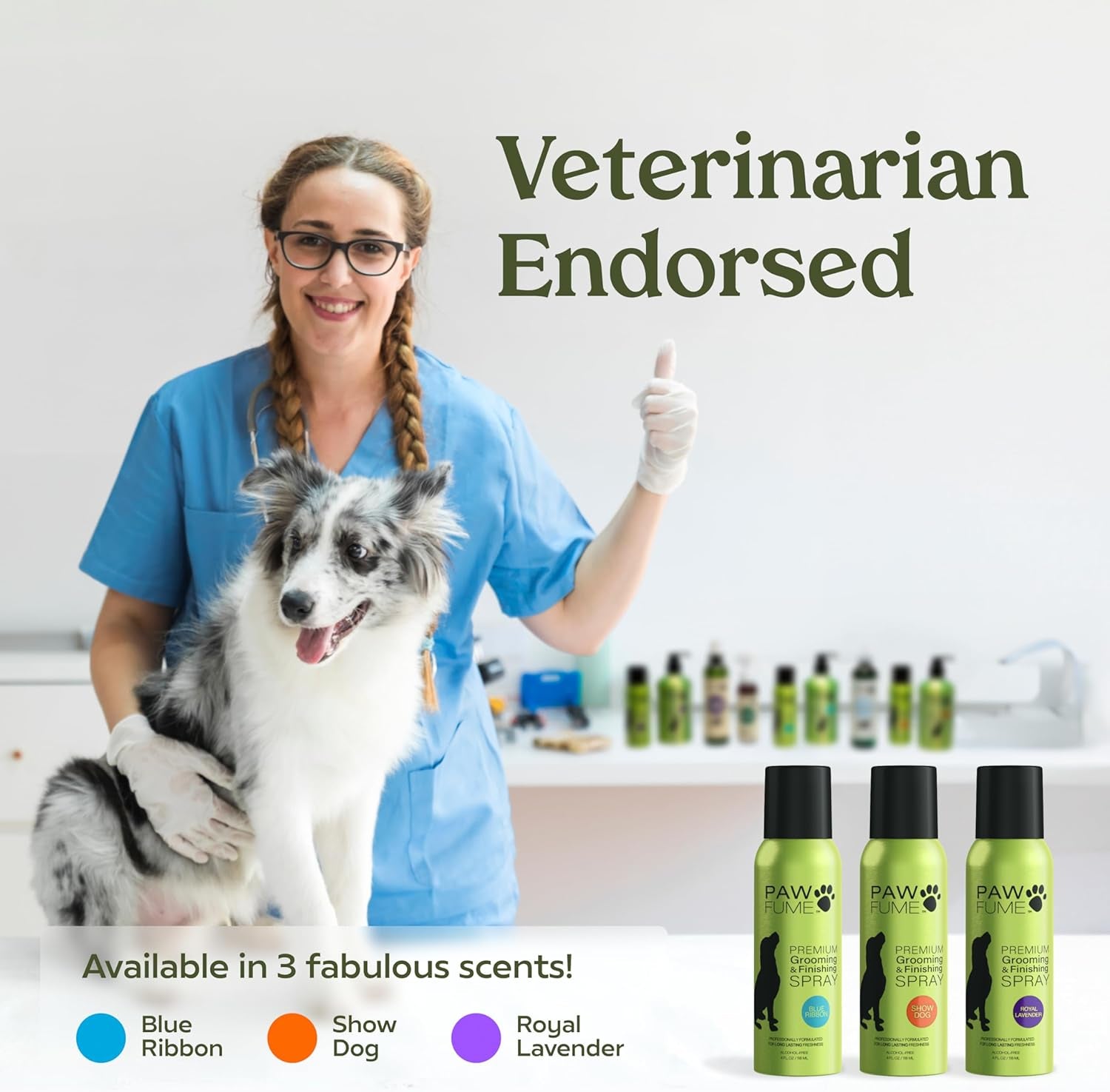 PAWFUME Dog Detangler Grooming Spray – Royal Lavender Scent | Hypoallergenic, Alcohol-Free, Moisturizing & Detangling Spray for Dogs | Long-Lasting Freshness & Coat Care
