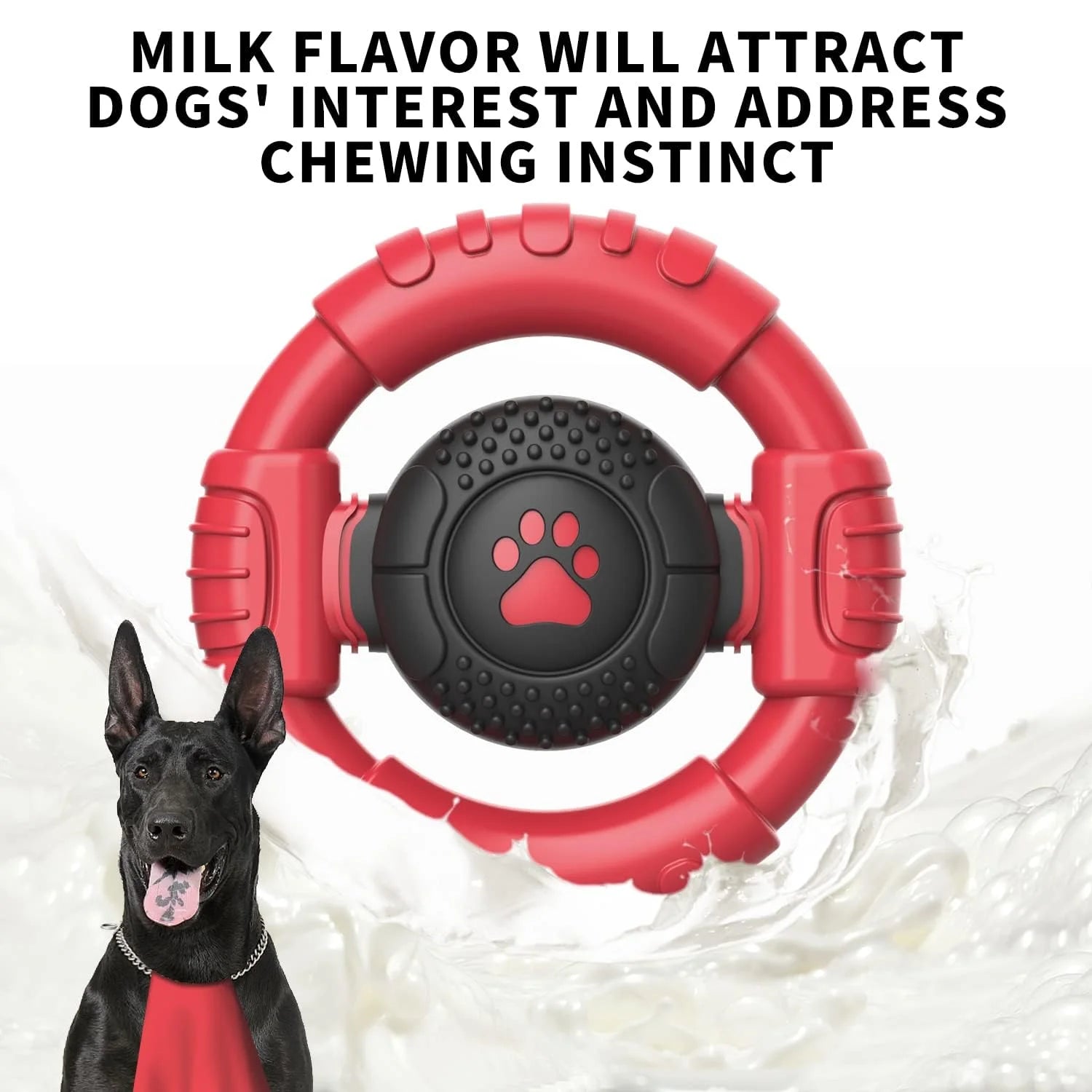 Indestructible Dog Chew Toy for Aggressive Chewers – Durable Nylon Squeaky Toy for Medium & Large Dogs, Extreme Tough Chew Toy to Keep Dogs Busy and Relieve Boredom