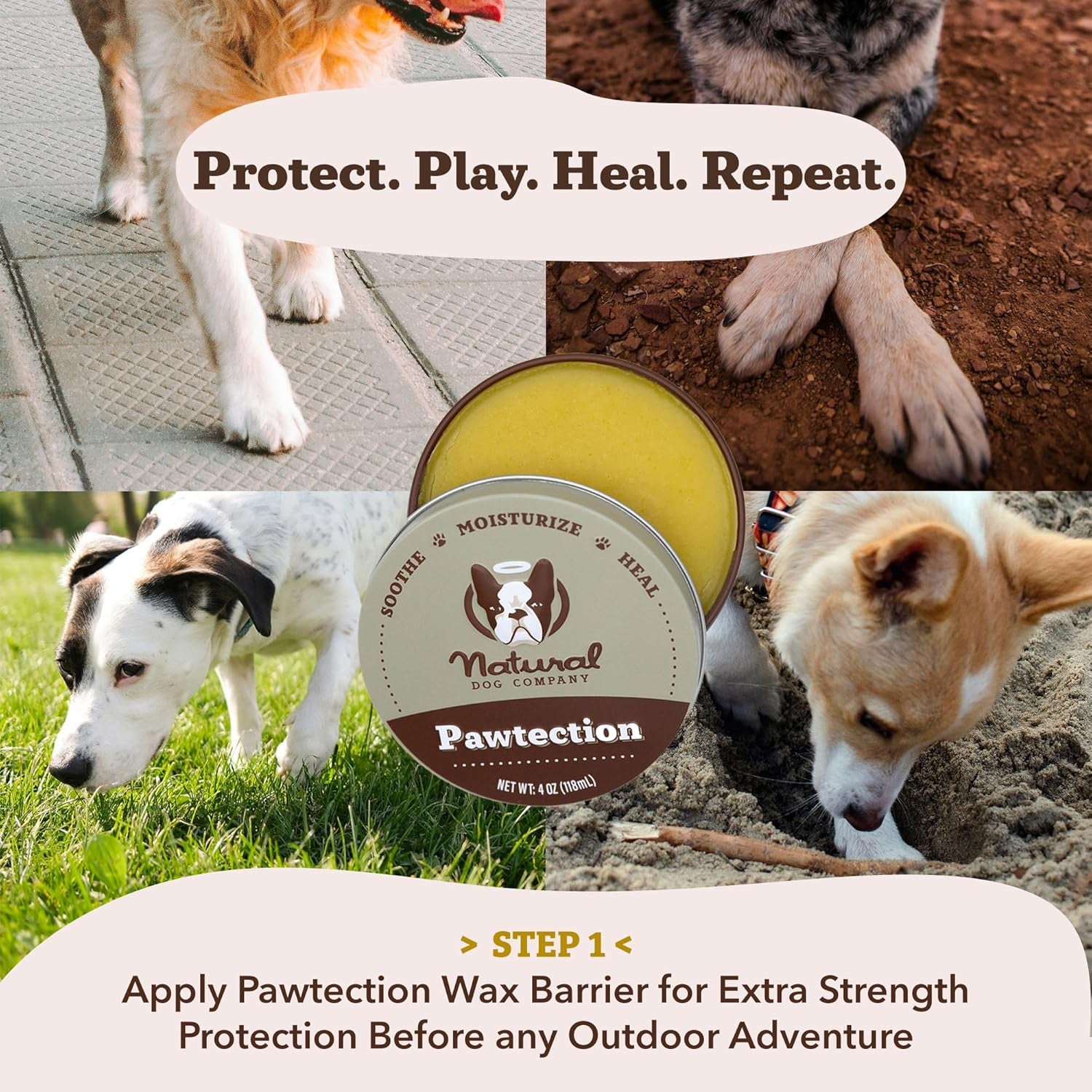 Dog Paw Balm – Moisturizing Paw Protector Stick for Dry, Cracked Pads, Weather Protection & Itch Relief