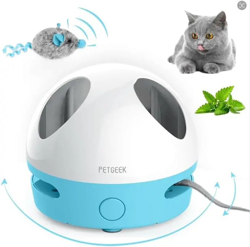 Automatic Cat Toy – Squeaky Hide-and-Seek Mouse with Catnip for Indoor Play