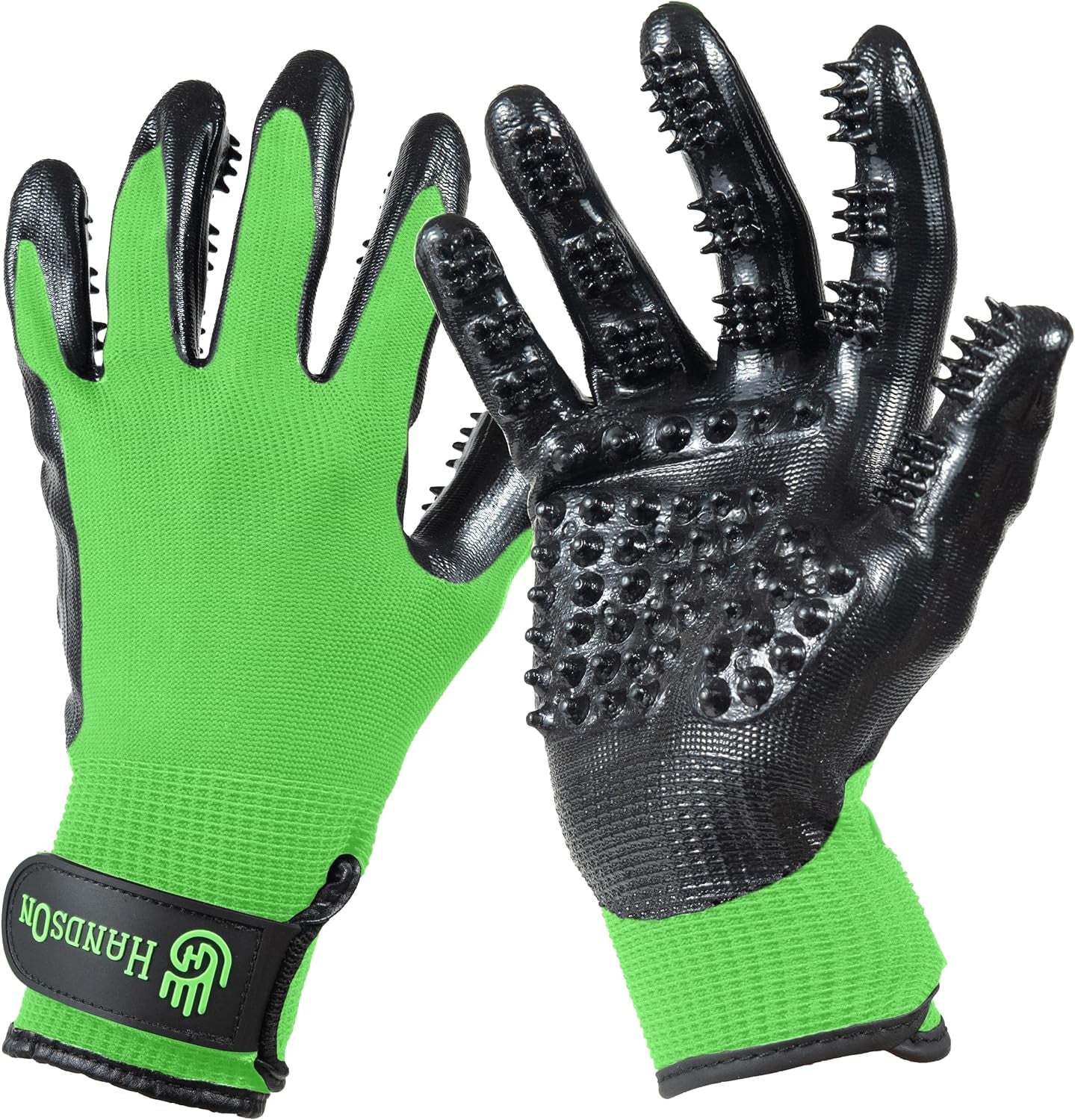 Pet Grooming Gloves – Award-Winning Shedding, Bathing & Hair Remover Mitts, Gentle Brush for Dogs & Cats