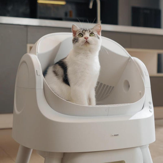 🧼 Automatic Self-Cleaning Cat Litter Box – Open-Top Design with Odor-Free Waste Disposal & Built-In Trash Bag System