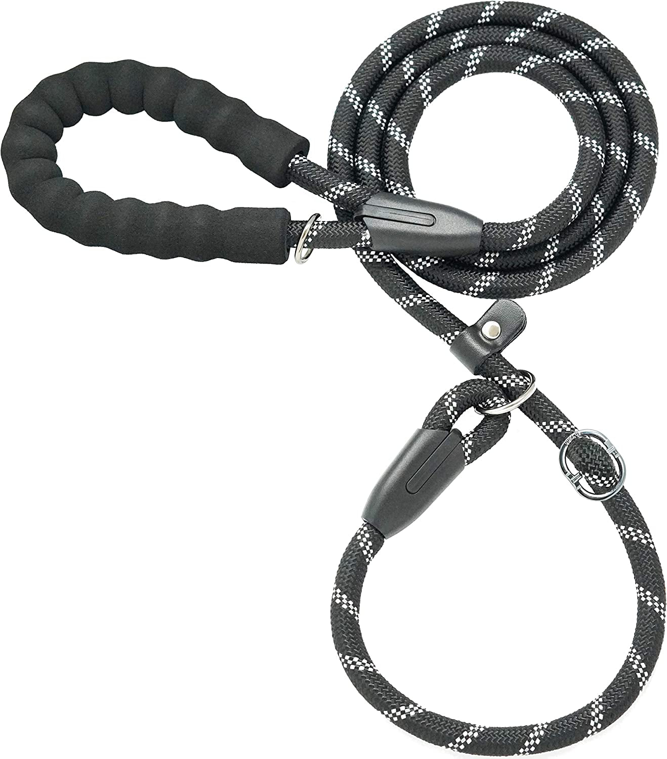 Durable Slip Lead Dog Leash with Padded Handle & Reflective Threads – No-Pull Training Leash for Dogs (3/8" x 6 FT)