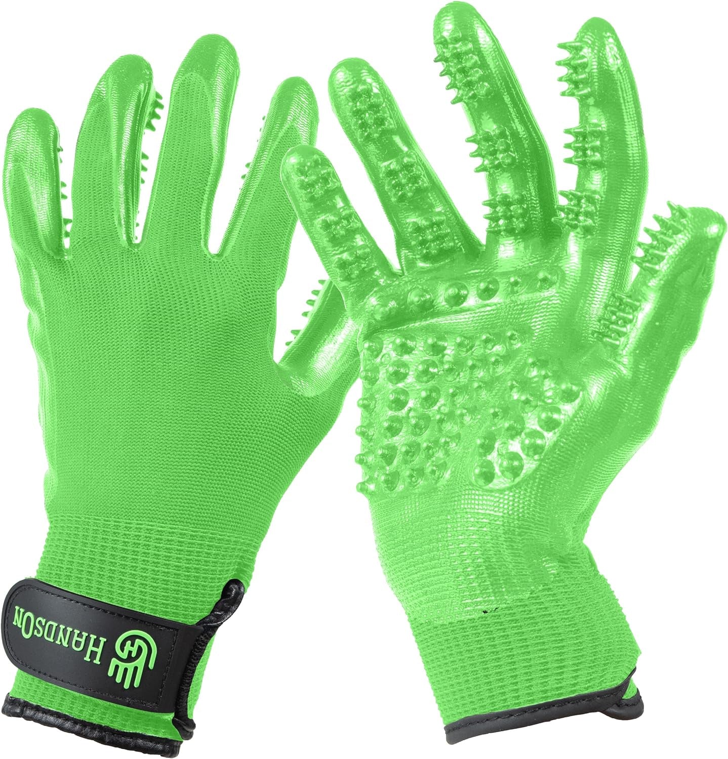 Pet Grooming Gloves – Award-Winning Shedding, Bathing & Hair Remover Mitts, Gentle Brush for Dogs & Cats