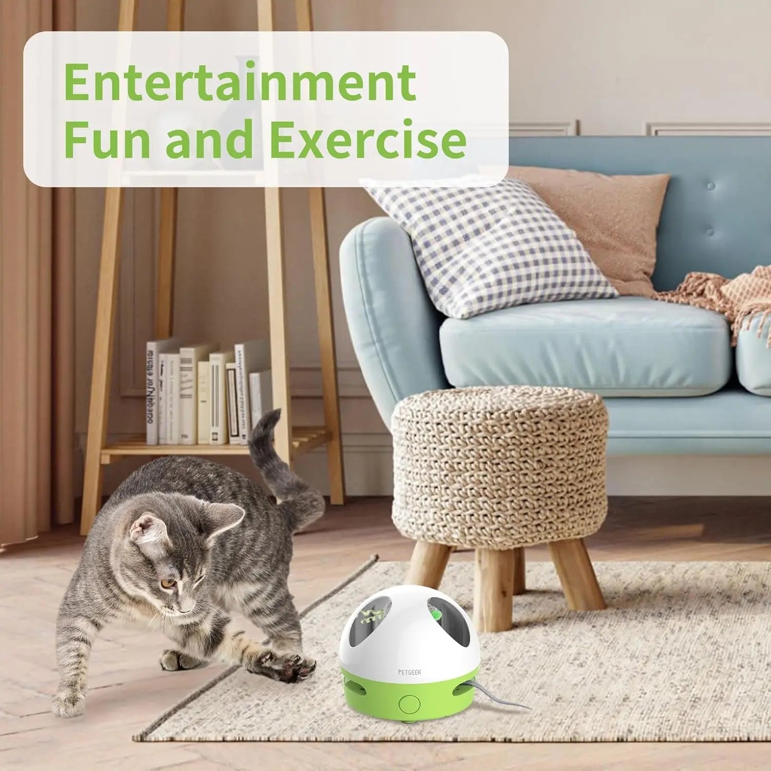 Automatic Cat Toy – Squeaky Hide-and-Seek Mouse with Catnip for Indoor Play