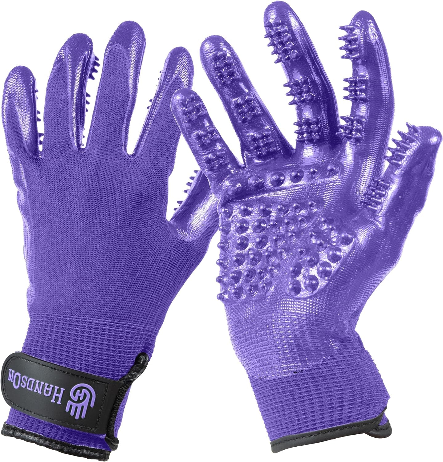 Pet Grooming Gloves – Award-Winning Shedding, Bathing & Hair Remover Mitts, Gentle Brush for Dogs & Cats