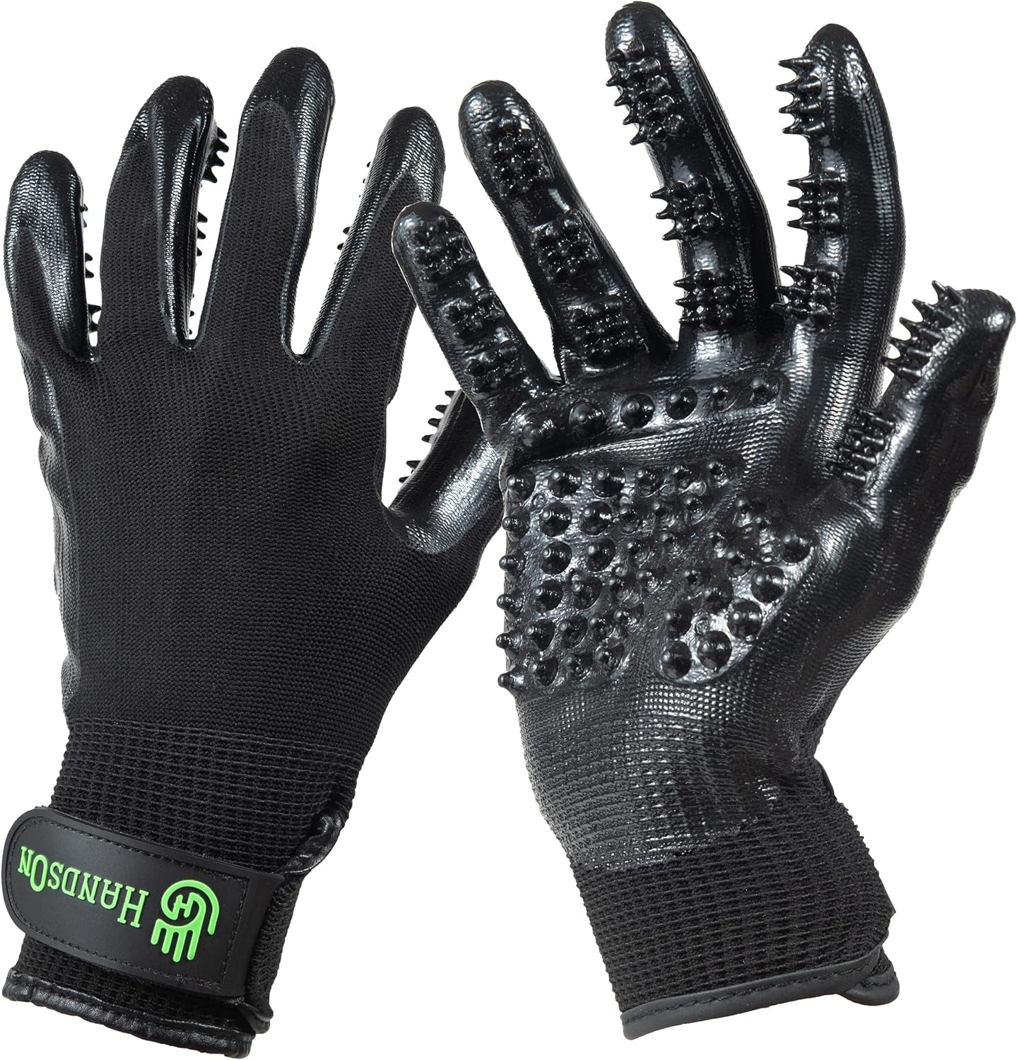 Pet Grooming Gloves – Award-Winning Shedding, Bathing & Hair Remover Mitts, Gentle Brush for Dogs & Cats