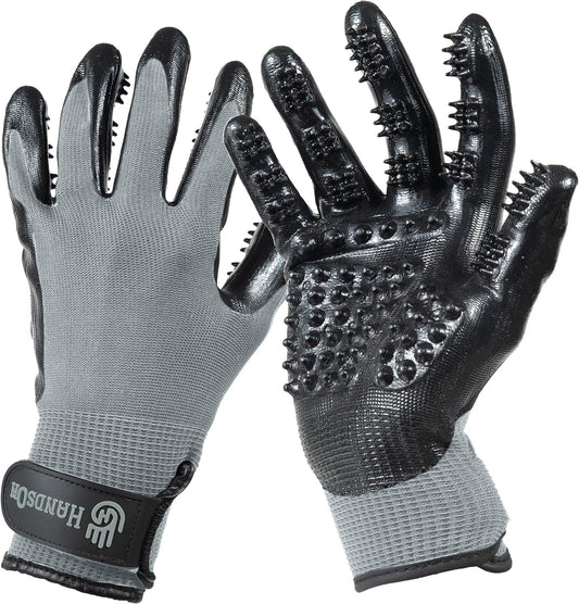 Pet Grooming Gloves – Award-Winning Shedding, Bathing & Hair Remover Mitts, Gentle Brush for Dogs & Cats