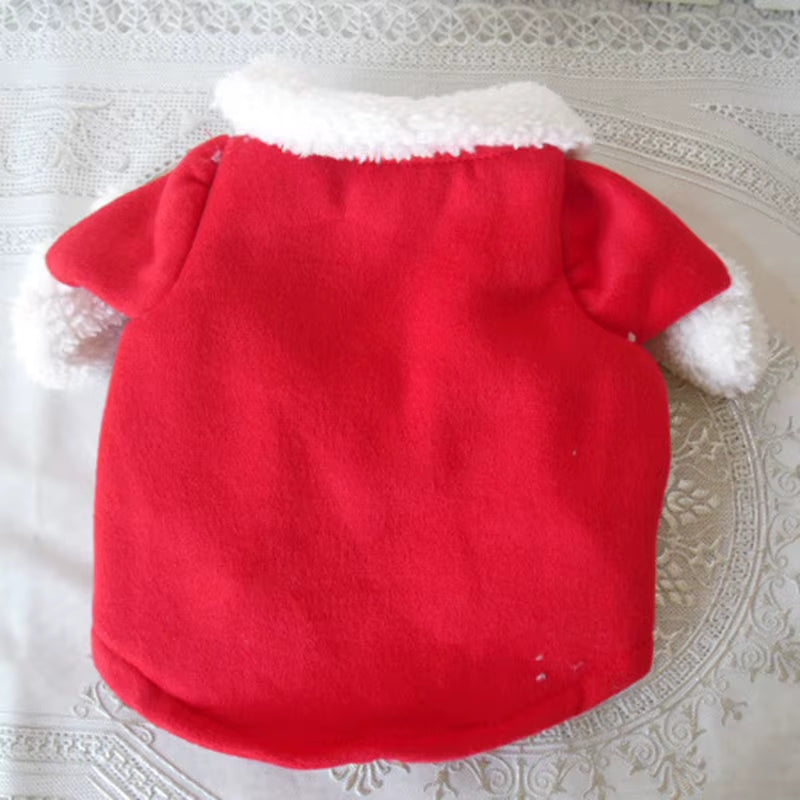 Christmas Pet Costume โ Funny Santa Outfit for Cats & Dogs | Warm Winter Clothes for Chihuahua, Pug, Yorkshire & Small Breeds