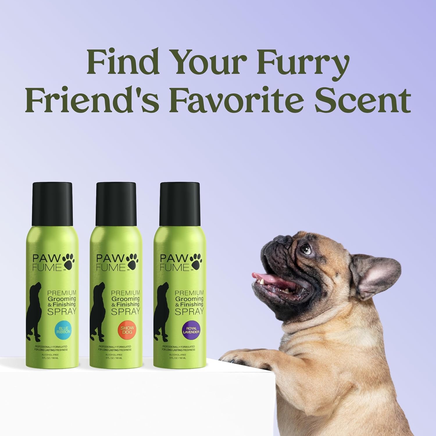 PAWFUME Dog Detangler Grooming Spray – Royal Lavender Scent | Hypoallergenic, Alcohol-Free, Moisturizing & Detangling Spray for Dogs | Long-Lasting Freshness & Coat Care