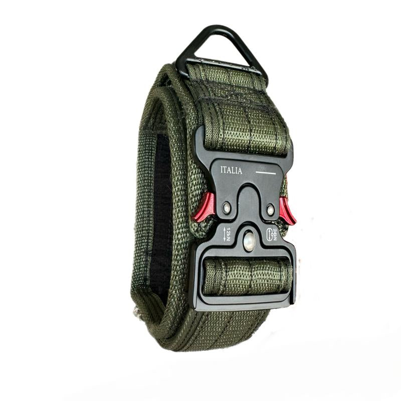 Tactical Dog Collar with Heavy-Duty Handle – Adjustable Military-Grade Nylon Training Collar with Metal Buckle for Medium & Large Dogs