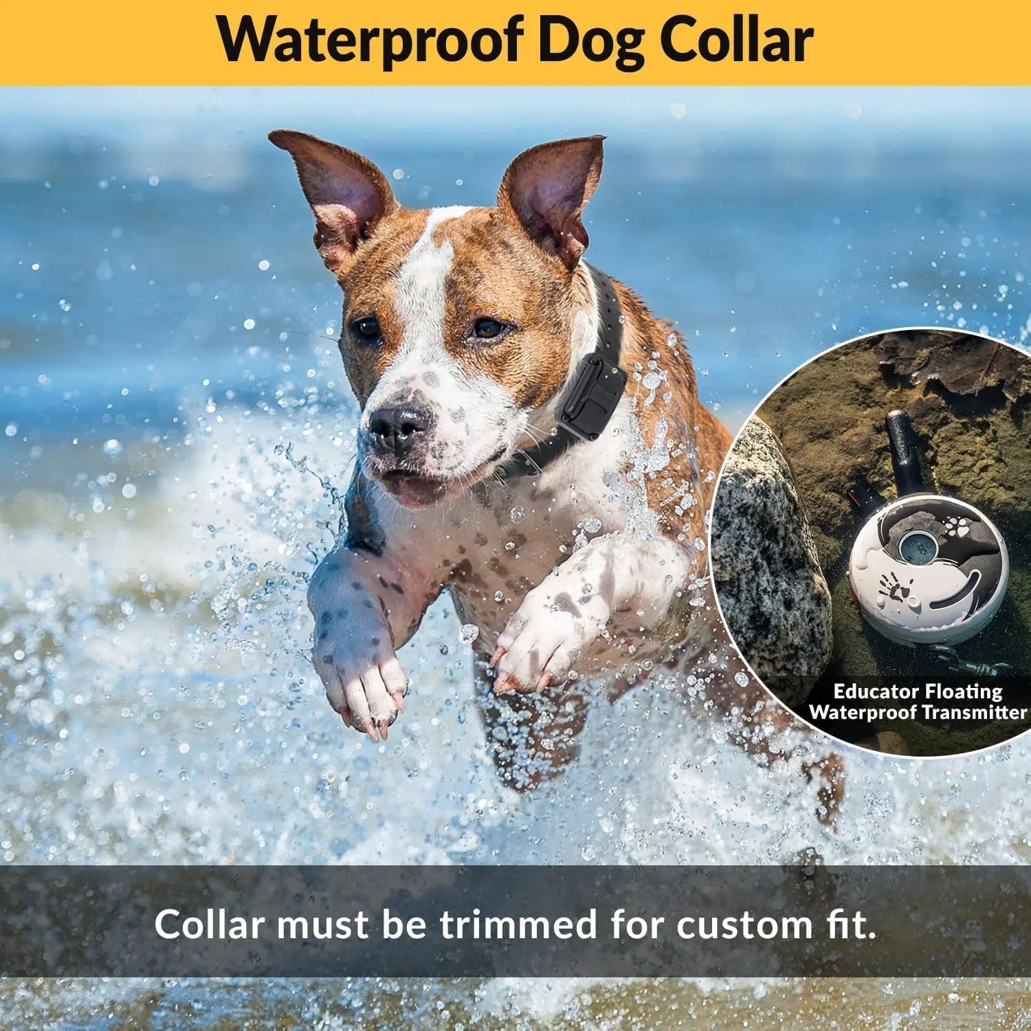 E-Collar Dog Training Collar – Humane Remote Trainer with Finger Clicker, Tone & Light, 1/2 Mile Range