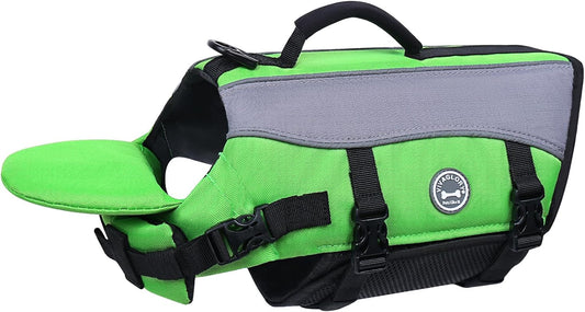 Dog Life Jacket with Chin Float & Handle – Front Float Swimming Vest for Puppies & Small Dogs, Ripstop Buoyancy Safety Vest for Swimming & Boating