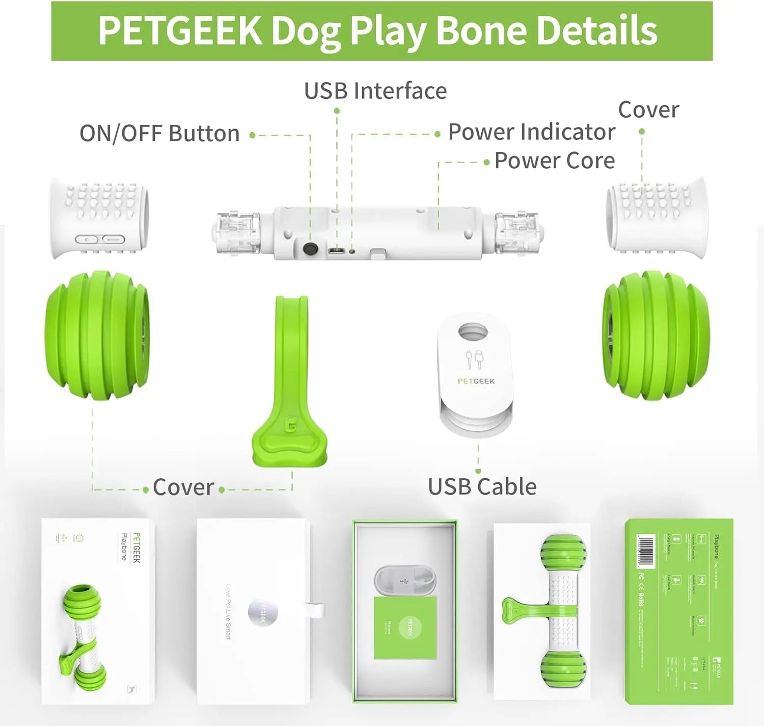 Automatic Dog Bone Toy – Smart Interactive Electronic Pet Toy, Safe & Durable, Rechargeable Self-Entertainment for Dogs