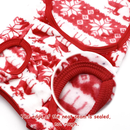 Christmas Dog & Cat Sweater – Festive Snowflake Elk Knit Jumper, Holiday Costume Outfit for Small Pets, Puppies & Kittens