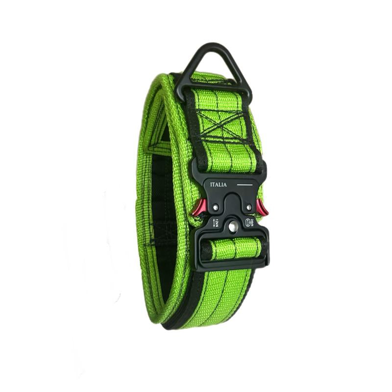 Tactical Dog Collar with Heavy-Duty Handle – Adjustable Military-Grade Nylon Training Collar with Metal Buckle for Medium & Large Dogs