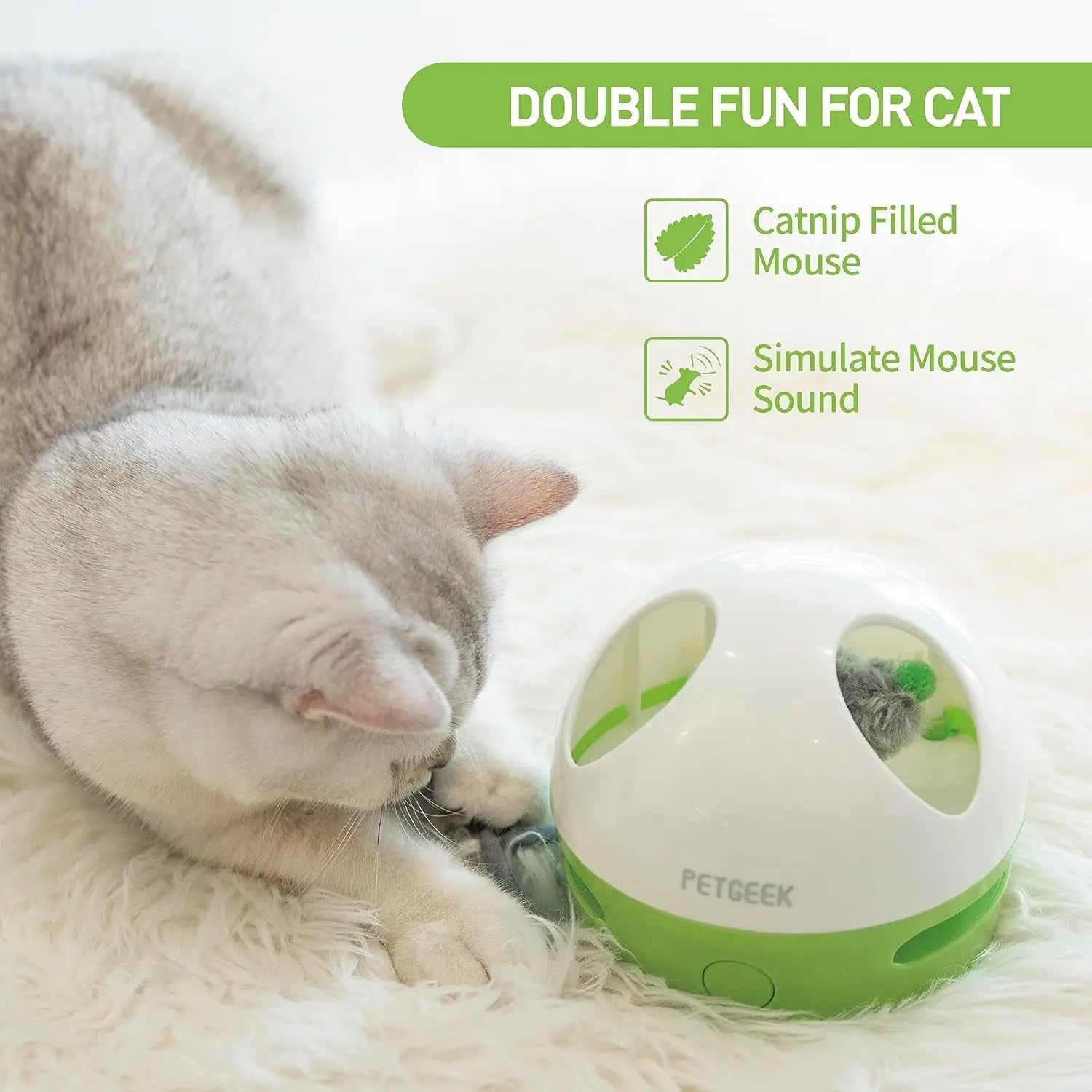 Automatic Cat Toy – Squeaky Hide-and-Seek Mouse with Catnip for Indoor Play