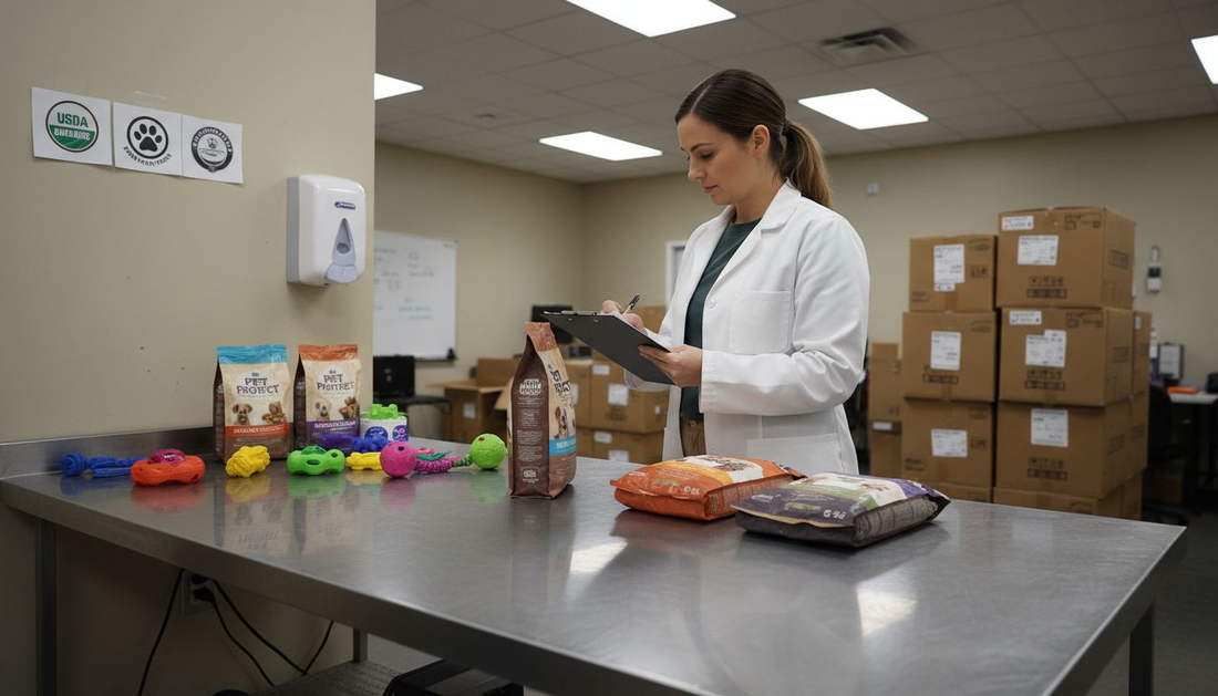 Inspector reviews certified pet products for safety