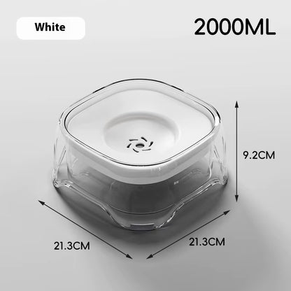 2L Floating Pet Water Bowl – No-Splash, Dust-Proof Design for Clean Water & Dry Chin | For Cats & Dogs