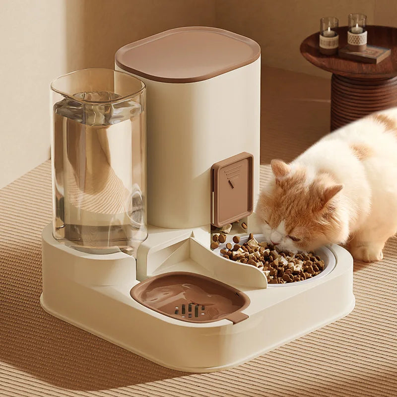 Pet Cat Large Capacity Water Dispenser – Dry Wet Separation, Automatic Feeder & Drinking Water Food Container