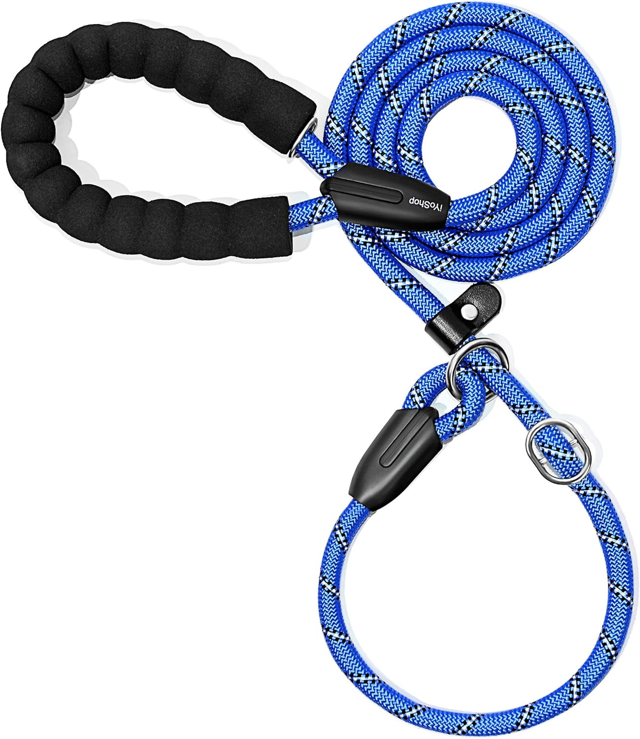 Durable Slip Lead Dog Leash with Padded Handle & Reflective Threads – No-Pull Training Leash for Dogs (3/8" x 6 FT)