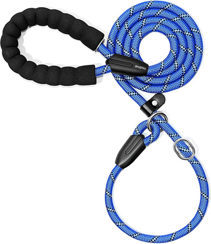 Durable Slip Lead Dog Leash with Padded Handle & Reflective Threads – No-Pull Training Leash for Dogs (3/8" x 6 FT)