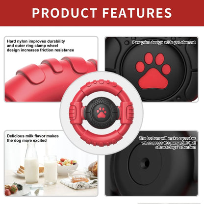 Indestructible Dog Chew Toy for Aggressive Chewers – Durable Nylon Squeaky Toy for Medium & Large Dogs, Extreme Tough Chew Toy to Keep Dogs Busy and Relieve Boredom