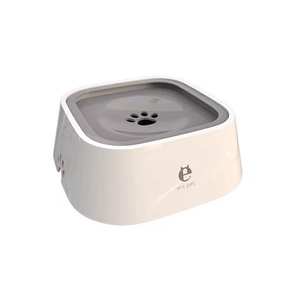 Non-Spill Floating Dog and Cat Water Bowl - Plastic Anti-Overflow Dispenser