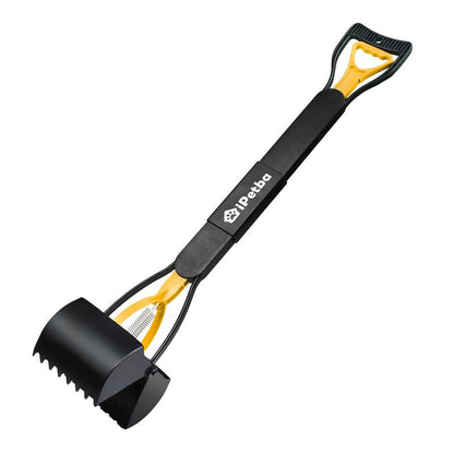 32" Extra-Large Dog Pooper Scooper – 4-in-1 Foldable Long Handle Pet Waste Picker with Durable Spring, Portable Poop Cleaner for Grass, Gravel & Dirt