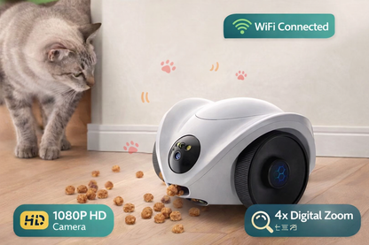 Smart Automatic Pet Feeder with 1080P HD Camera – WiFi Interactive Dog & Cat Food Dispenser