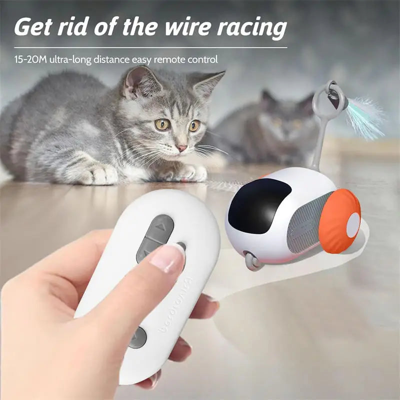 Remote Control Electric Cat Toy Car – Interactive Indoor Smart Cat Toy for Exercise & Boredom Relief