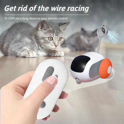 Remote Control Electric Cat Toy Car – Interactive Indoor Smart Cat Toy for Exercise & Boredom Relief