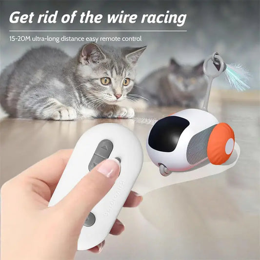 Remote Control Electric Cat Toy Car – Interactive Indoor Smart Cat Toy for Exercise & Boredom Relief