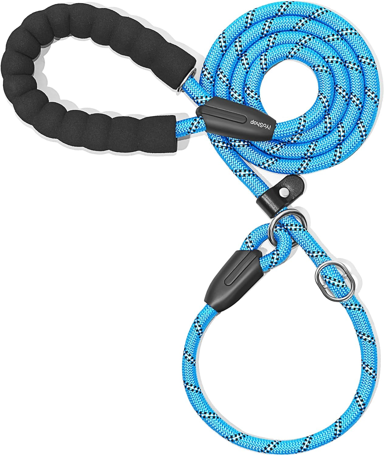 Durable Slip Lead Dog Leash with Padded Handle & Reflective Threads – No-Pull Training Leash for Dogs (3/8" x 6 FT)