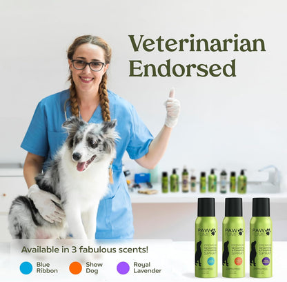 PAWFUME Dog Detangler Grooming Spray – Royal Lavender Scent | Hypoallergenic, Alcohol-Free, Moisturizing & Detangling Spray for Dogs | Long-Lasting Freshness & Coat Care 