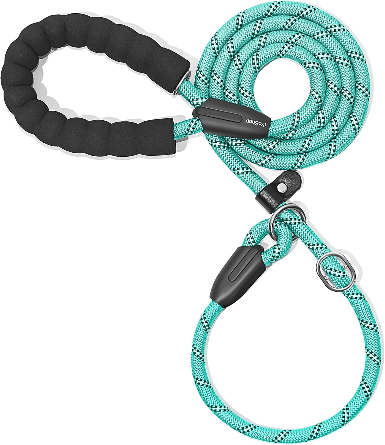 Durable Slip Lead Dog Leash with Padded Handle & Reflective Threads – No-Pull Training Leash for Dogs (3/8" x 6 FT)