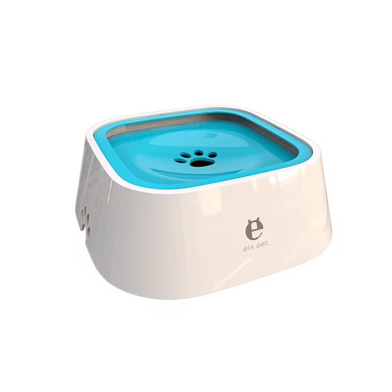 Non-Spill Floating Dog and Cat Water Bowl - Plastic Anti-Overflow Dispenser