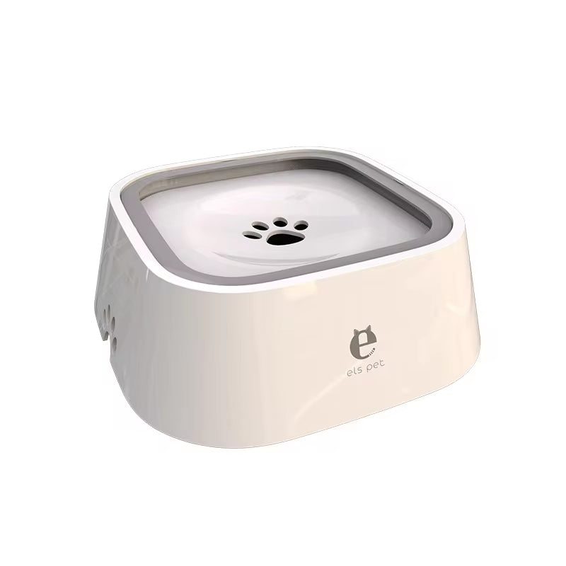 Non-Spill Floating Dog and Cat Water Bowl - Plastic Anti-Overflow Dispenser