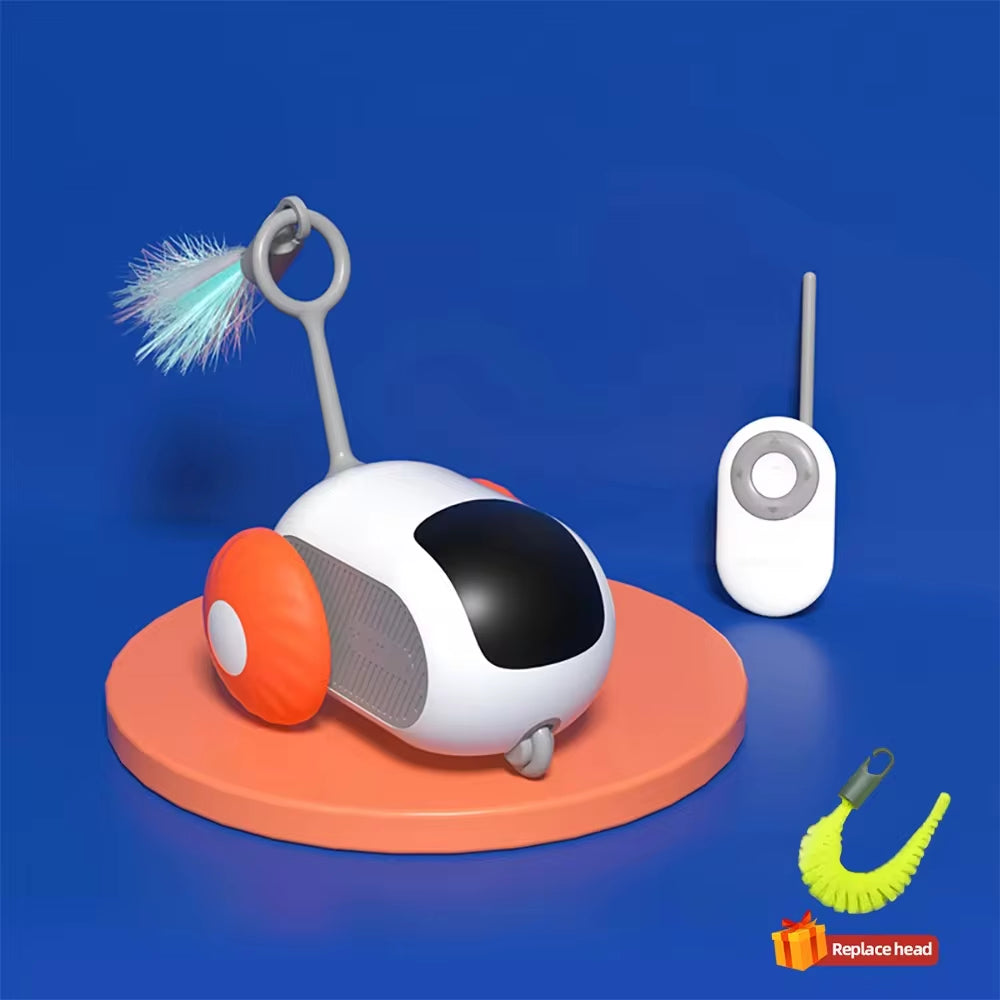 Interactive Smart Cat Toy Car with Remote Control - Automatic Rolling Ball for Indoor Cats and Kittens