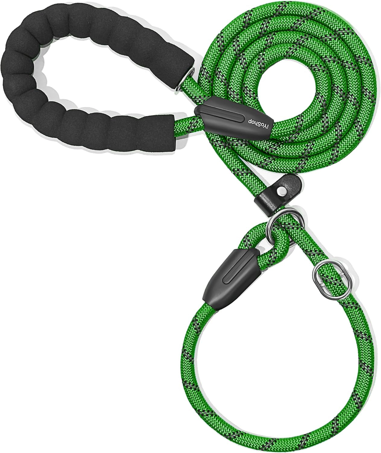 Durable Slip Lead Dog Leash with Padded Handle & Reflective Threads – No-Pull Training Leash for Dogs (3/8" x 6 FT)
