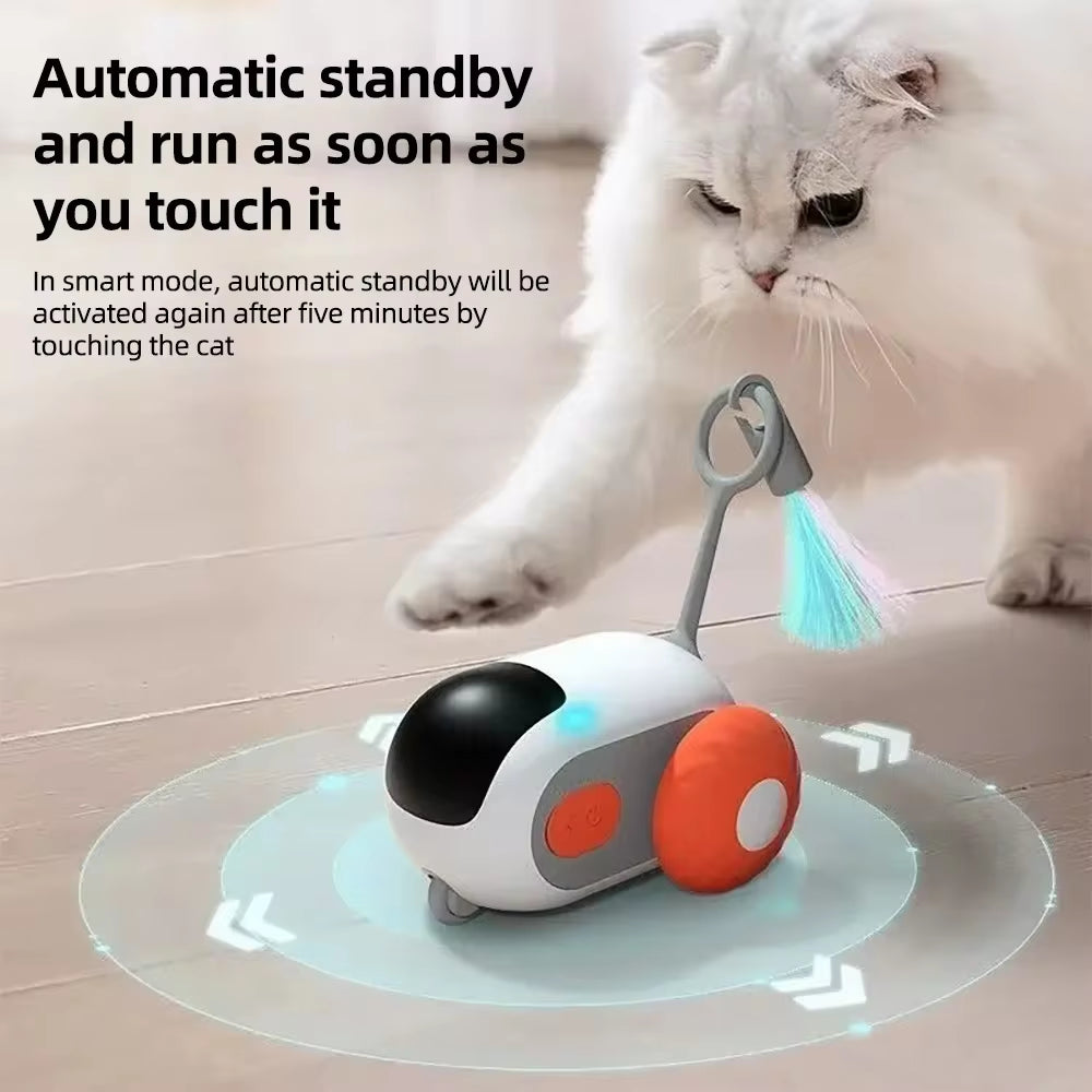 Interactive Smart Cat Toy Car with Remote Control - Automatic Rolling Ball for Indoor Cats and Kittens