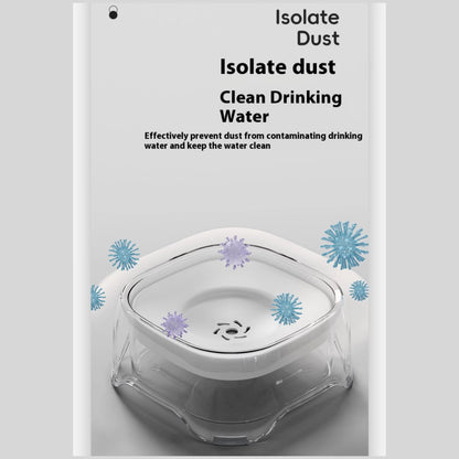 2L Floating Pet Water Bowl – No-Splash, Dust-Proof Design for Clean Water & Dry Chin | For Cats & Dogs