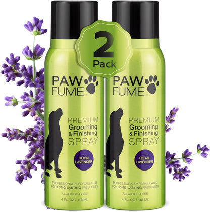 PAWFUME Dog Detangler Grooming Spray – Royal Lavender Scent | Hypoallergenic, Alcohol-Free, Moisturizing & Detangling Spray for Dogs | Long-Lasting Freshness & Coat Care 